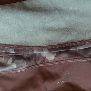 Athleta Black fleece lined  tights with teal skirt